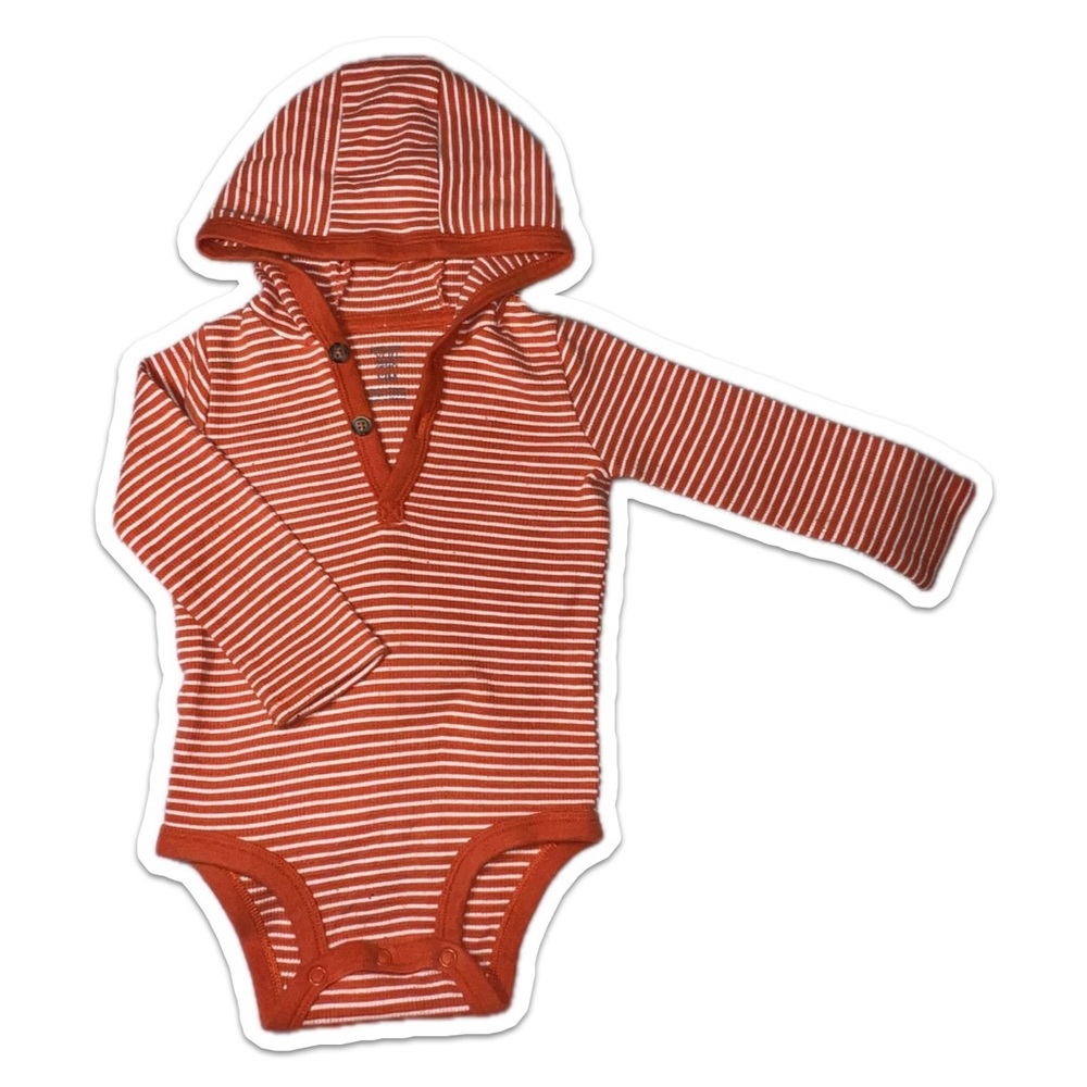 hooded long sleeve onesie 12M